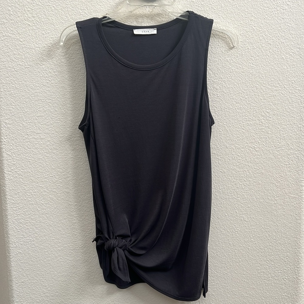 Lush charcoal sleeveless top